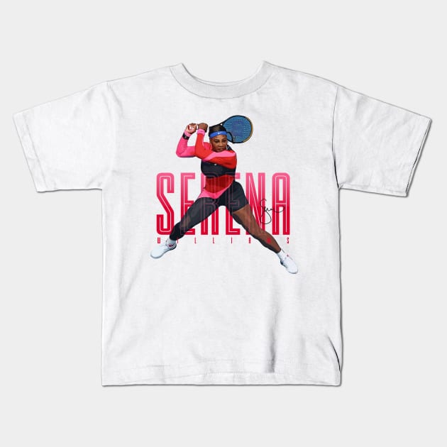 Serena Williams Kids T-Shirt by Juantamad